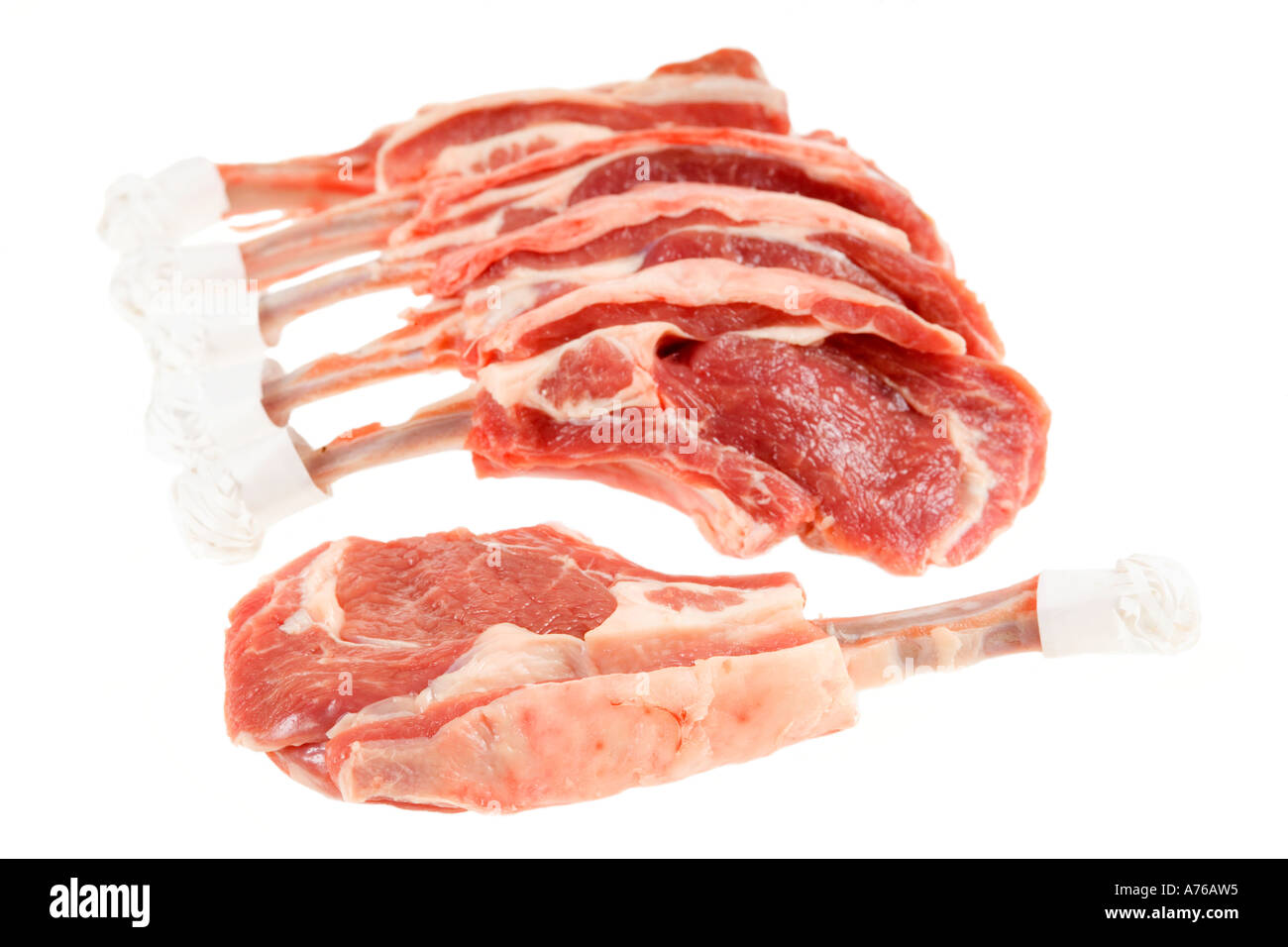 https://c8.alamy.com/comp/A76AW5/a-rack-of-raw-lamb-cutlets-on-a-pure-white-background-A76AW5.jpg