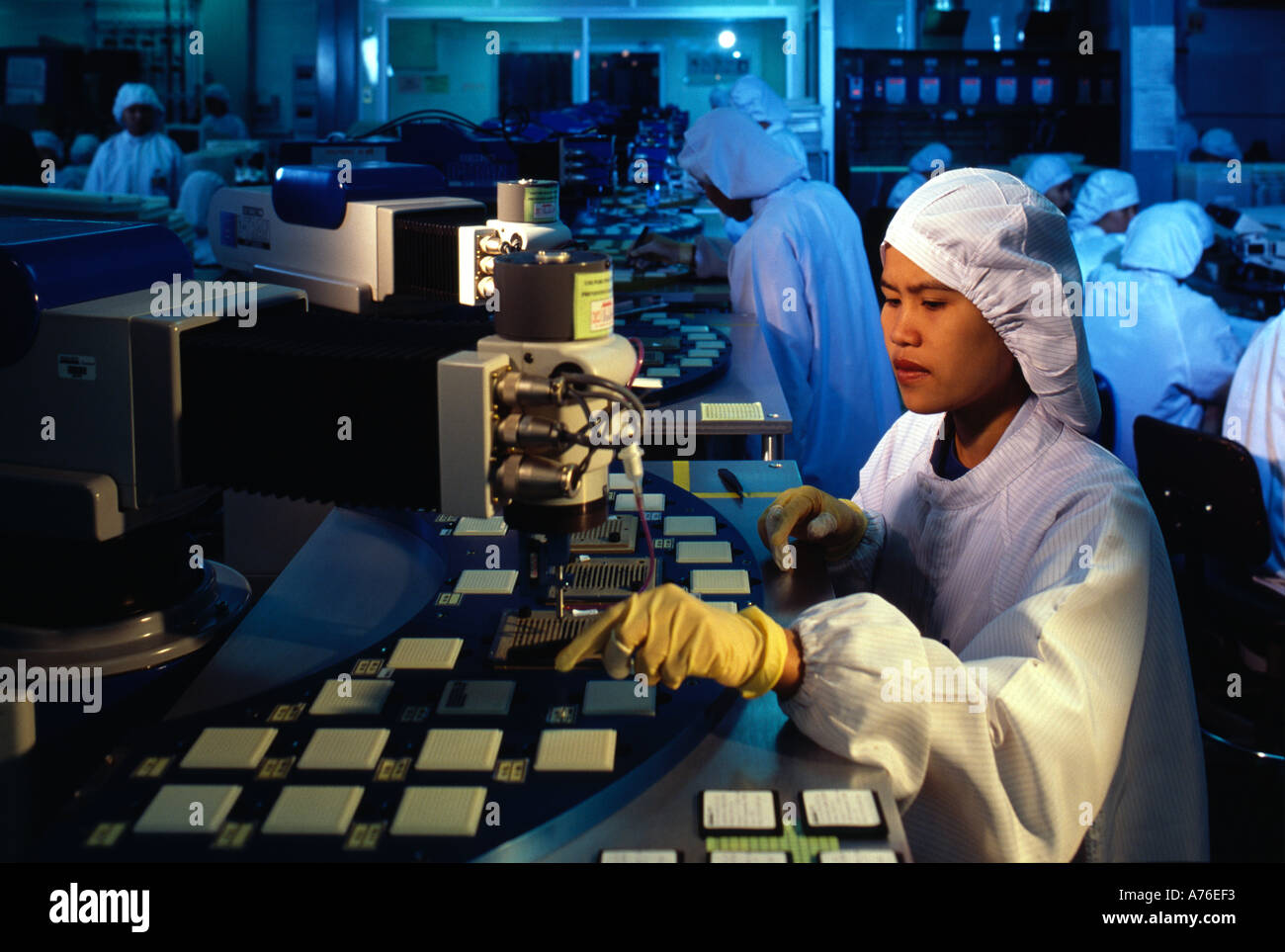 Computer hard drive manufacturing plant in Bangkok Thailnad Stock Photo