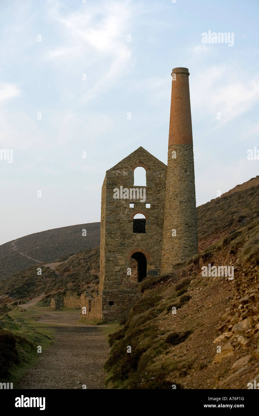 Wheal Coates tin mine near St Agnes on the North Cornish coast Stock Photo