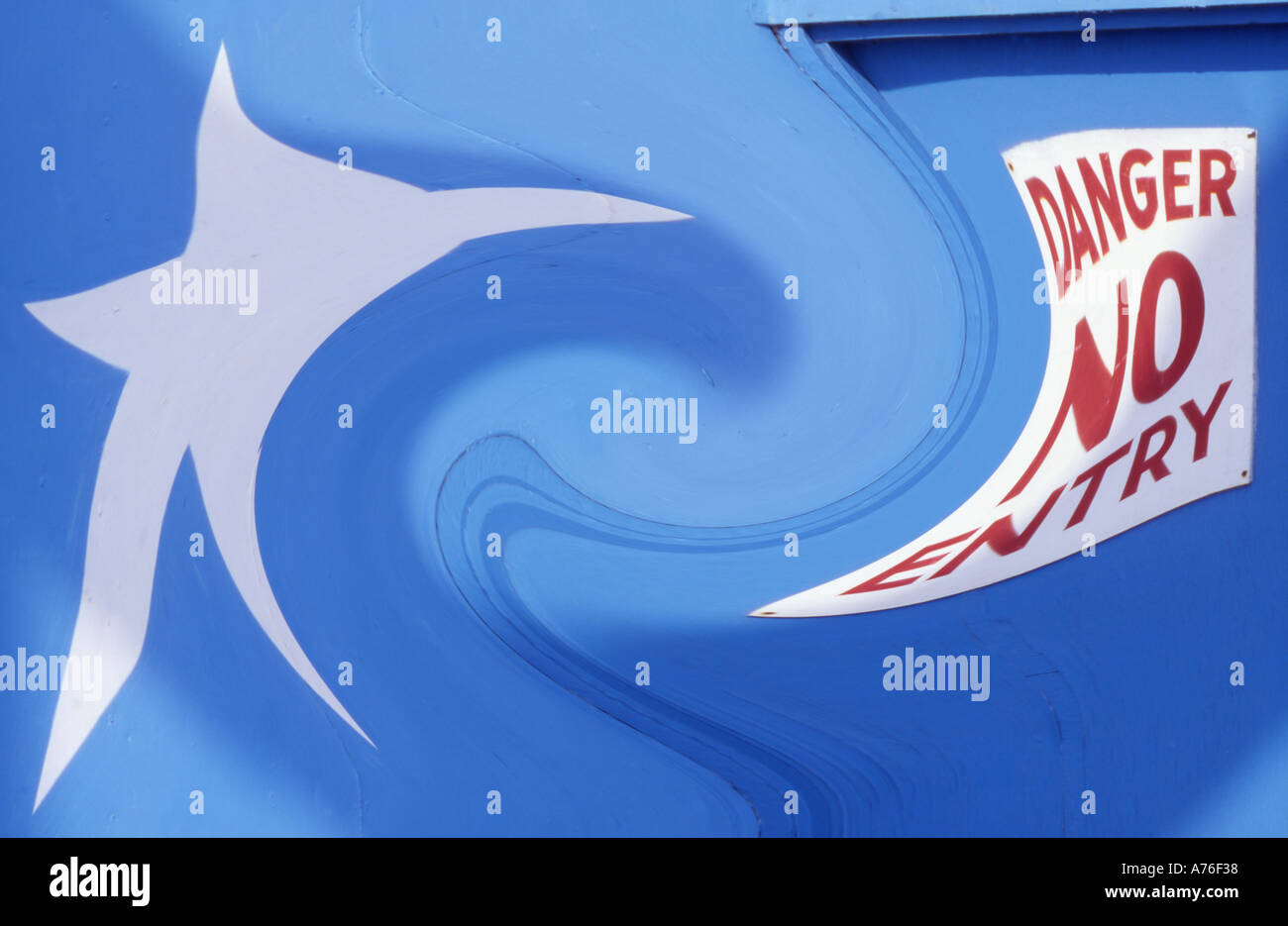 Abstract star and No Entry Sign Stock Photo - Alamy