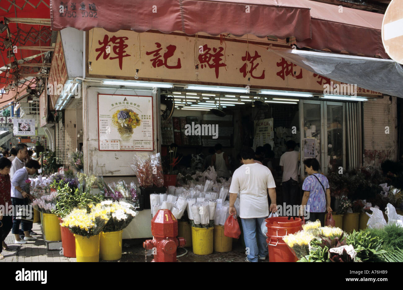 Asien Asia China Hongkong Hong Kong Mong Kok Flower Market Prince