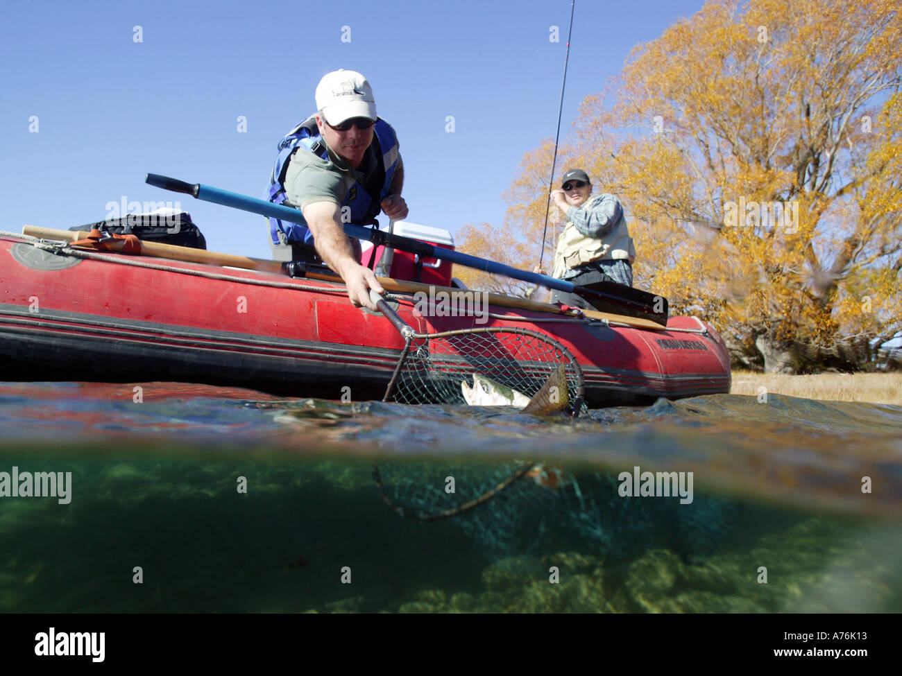 Fly Fishing on the Clutha River Wanaka New Zealand Picture by Barry