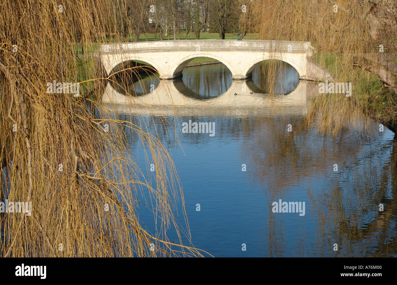 Trinity Bridge built by James Essex 1764 over the Cam at Cambridge England Stock Photo