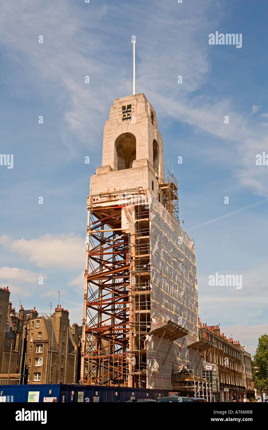"Baker Street", London Former "Abbey House" with [famous ^art deco ^clock tower] held up by