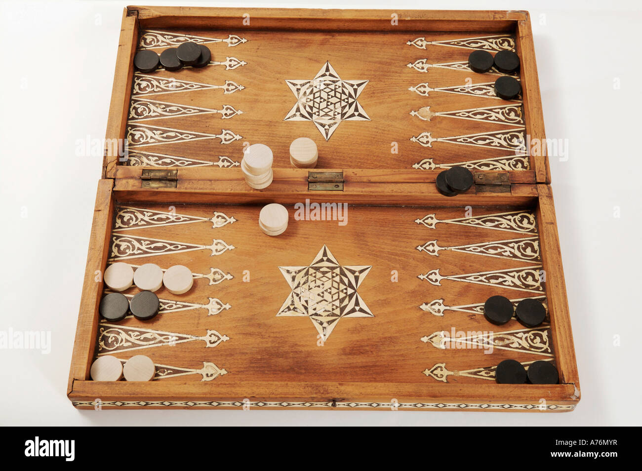 Backgammon board, close-up Stock Photo