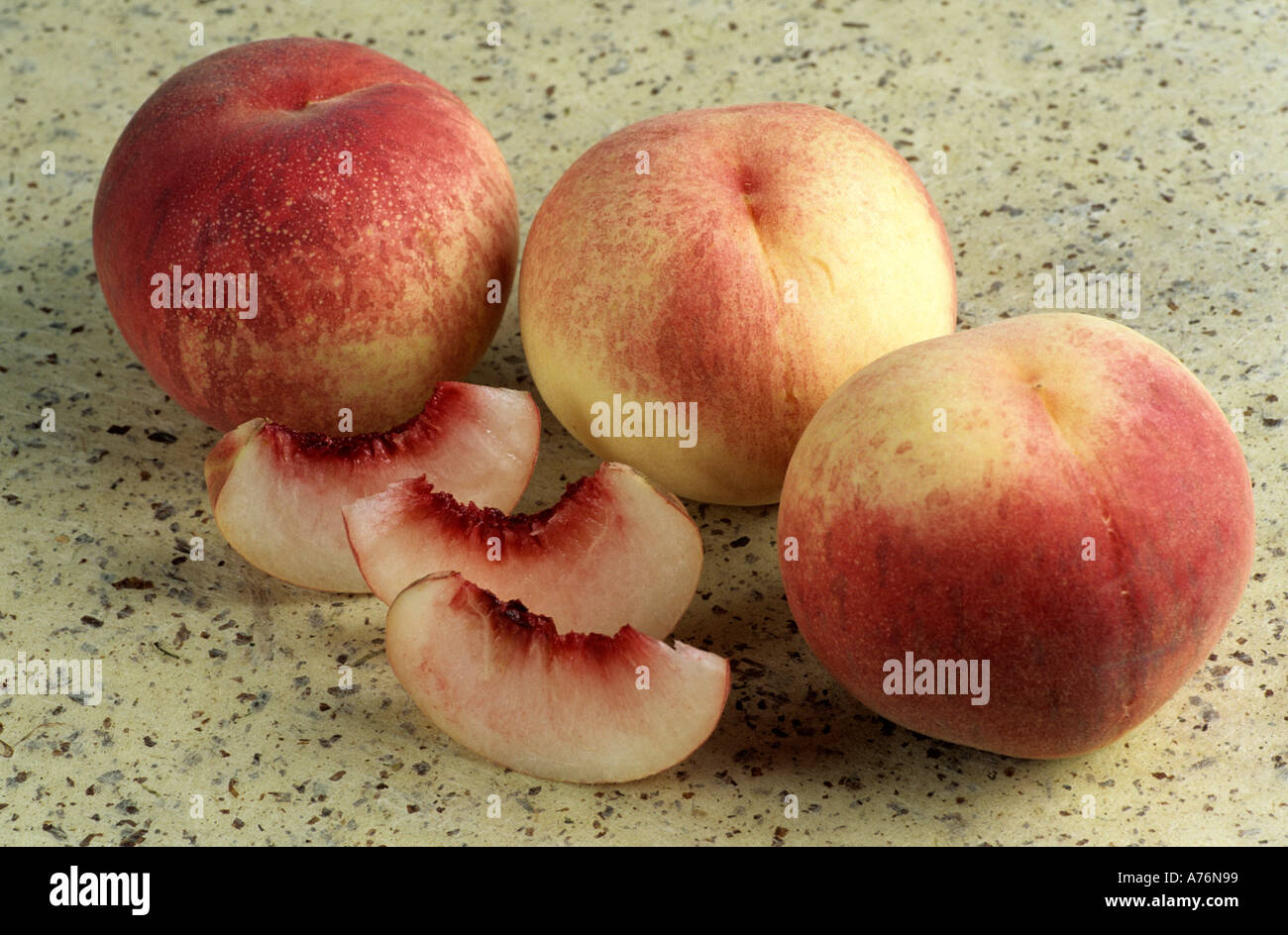 Pfirsich Pfirsiche Peach Stock Photo