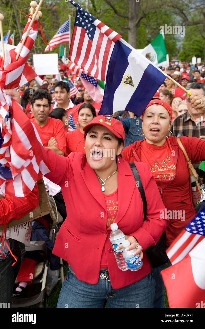 March for Immigration Reform Stock Photo