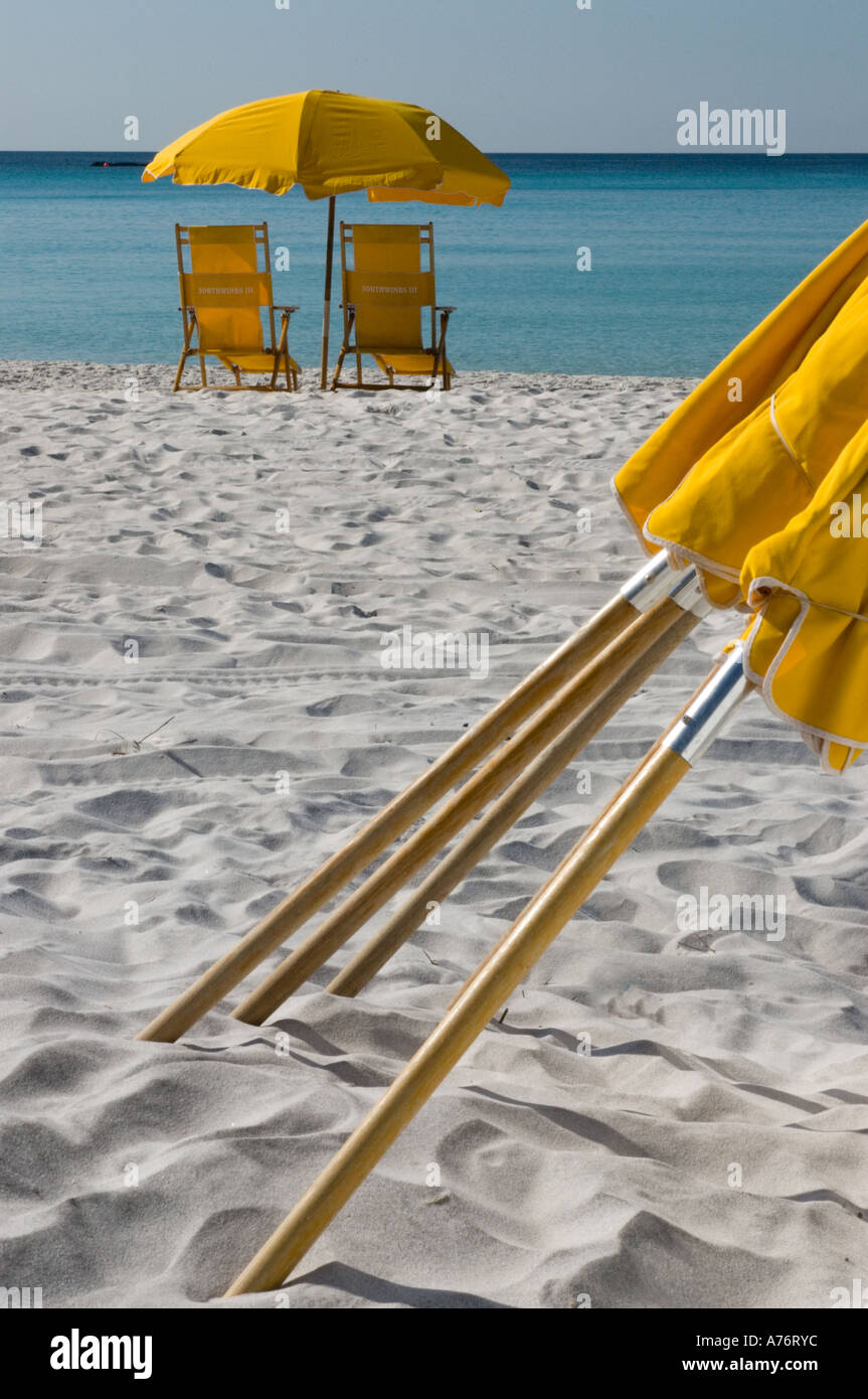 Destin Floridia USA white sand beach A popular Southest USA tourist destination Stock Photo