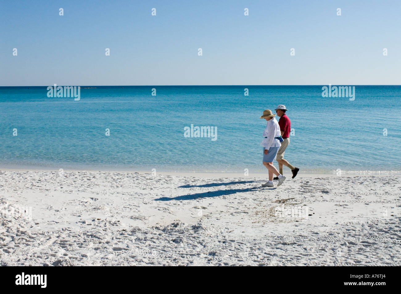 Destin Floridia USA white sand beach A popular Southest USA tourist destination Stock Photo
