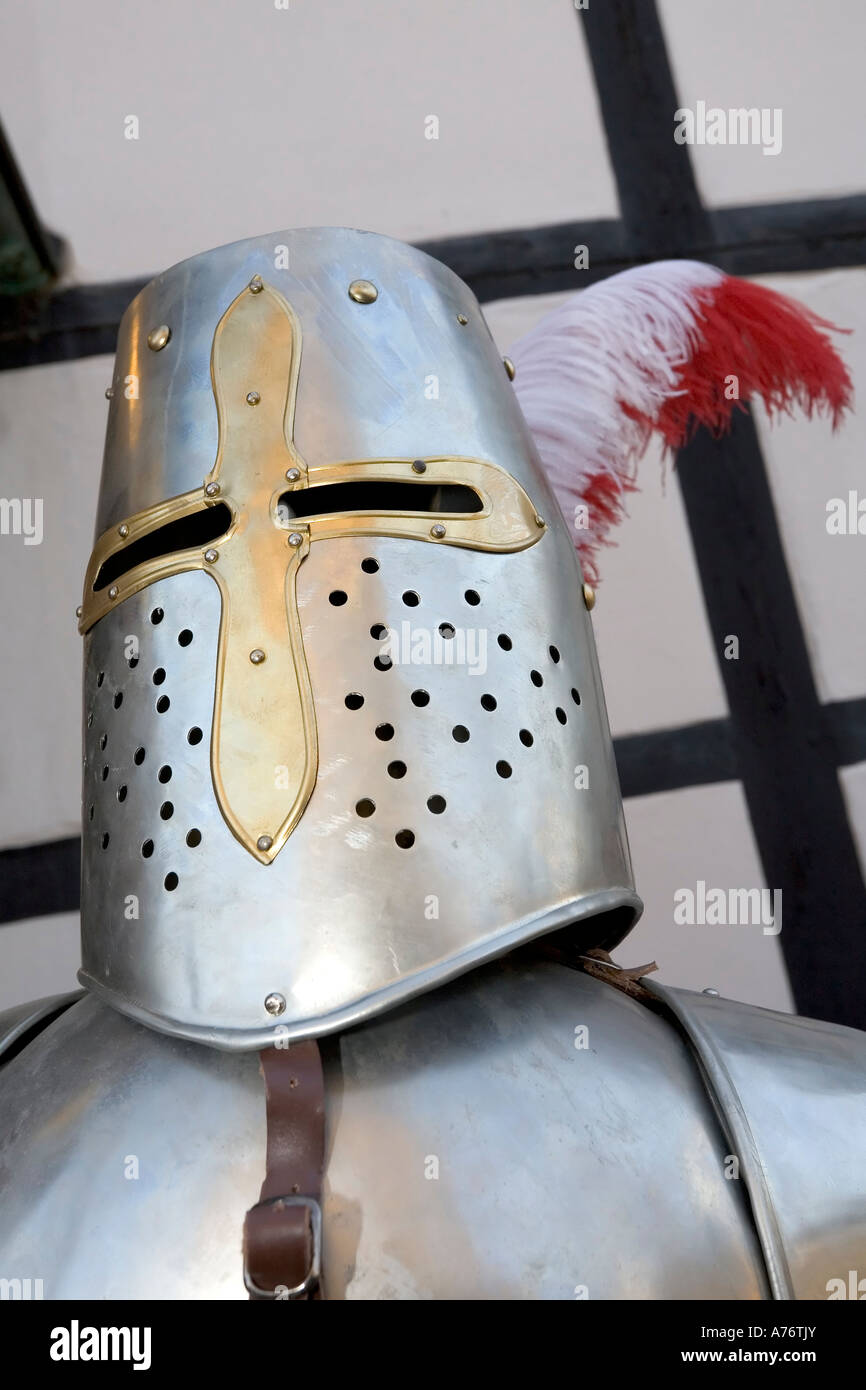 Helmet, suit of armour, Castle Burg, Schloss Burg, Solingen, Bergisches Land, NRW, Deutschland Stock Photo