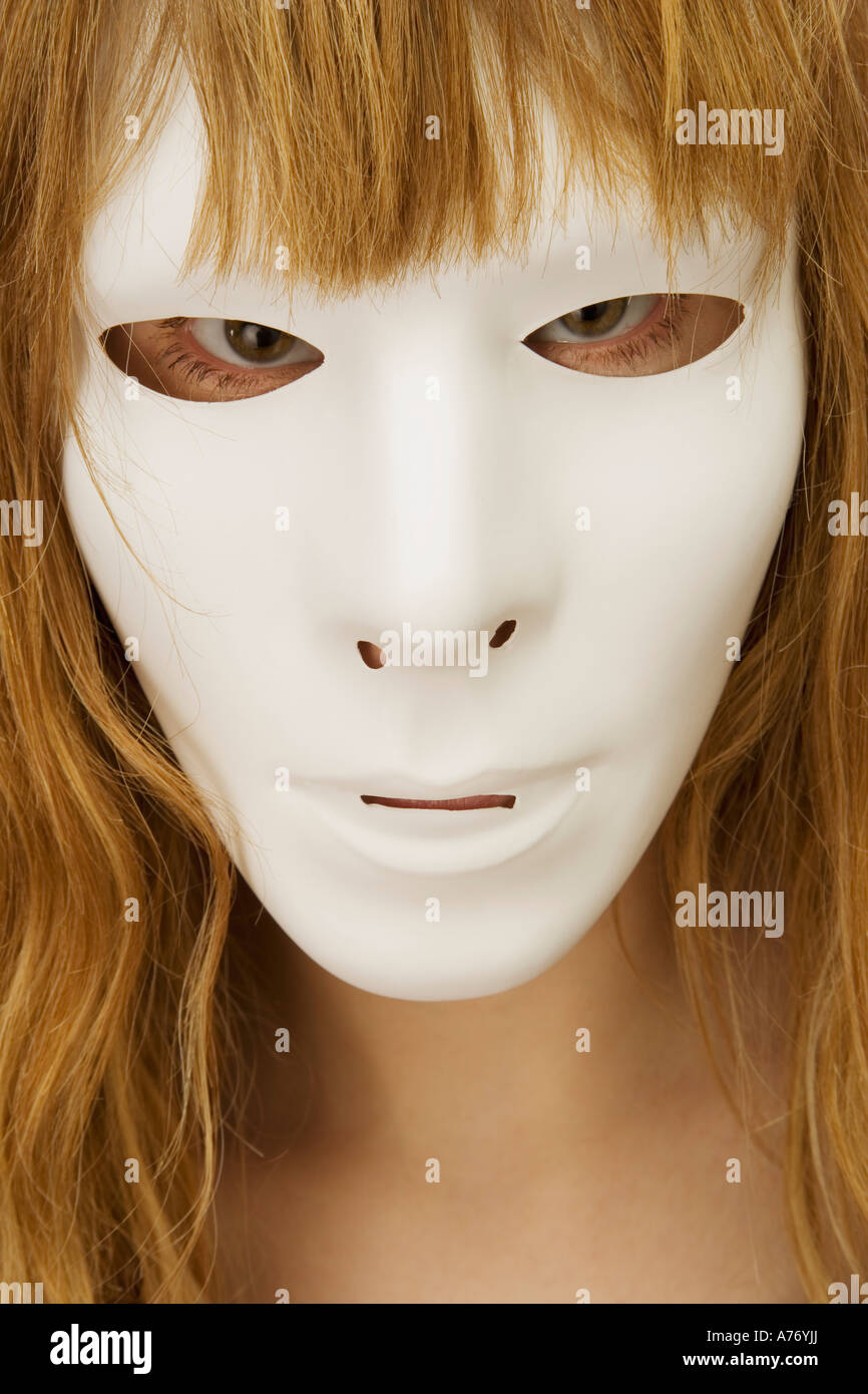 Woman wearing a mask Stock Photo Alamy