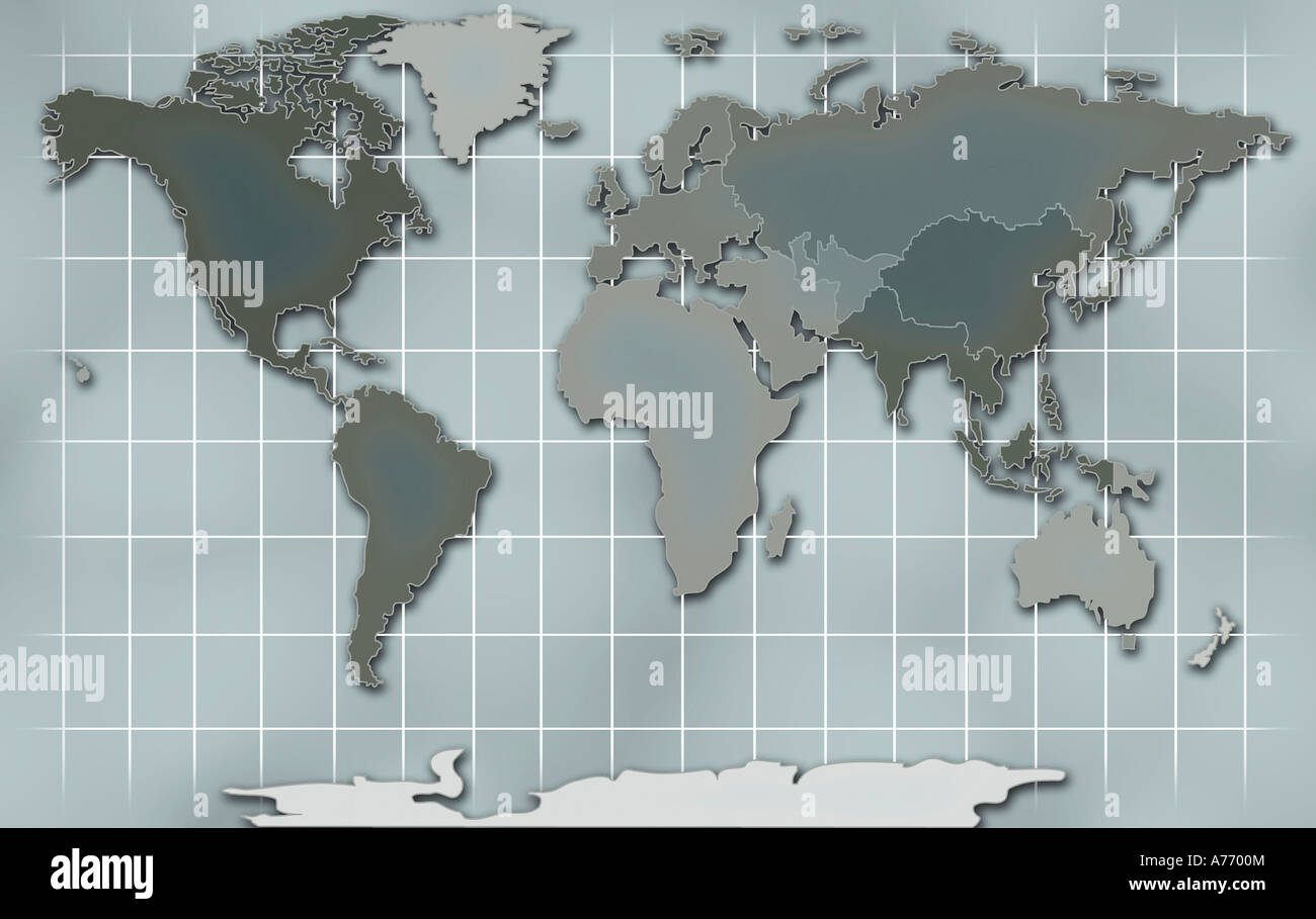 World Map Illustration Stock Photo - Alamy