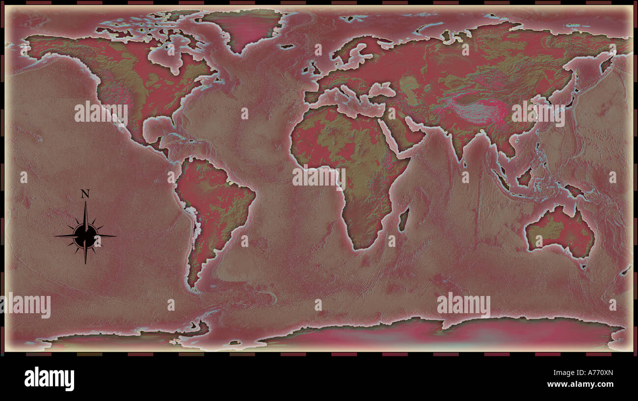 World map illustration hi-res stock photography and images - Alamy