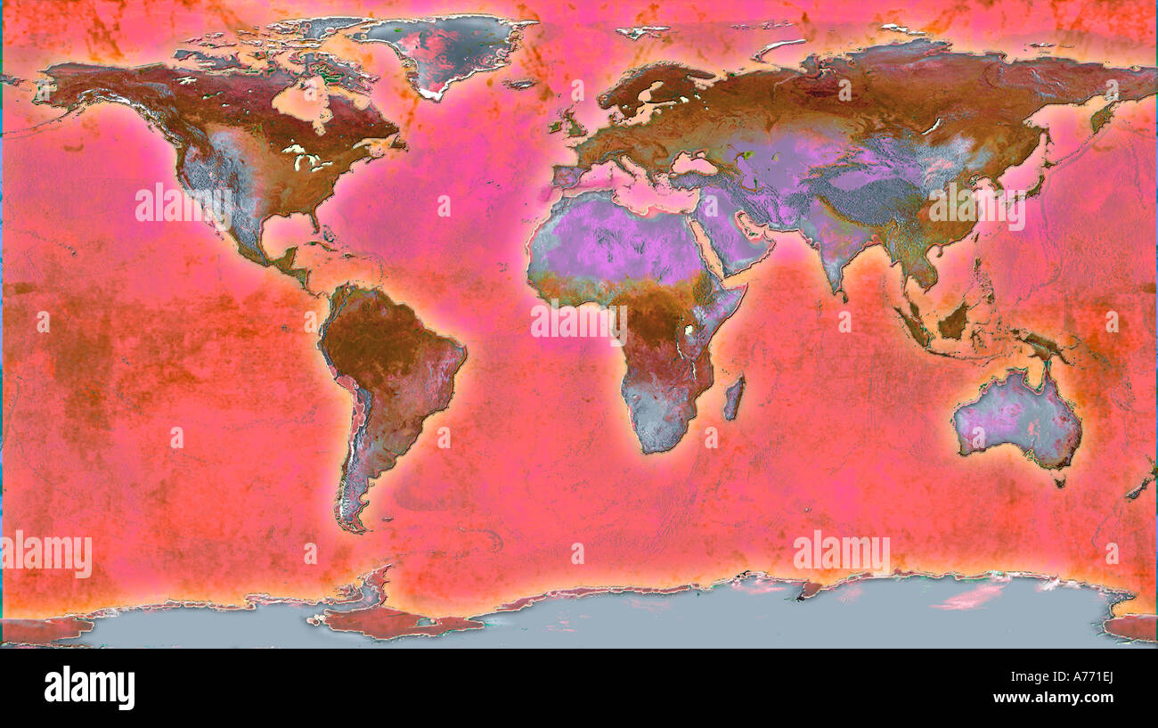 Illustrated world map hi-res stock photography and images - Alamy