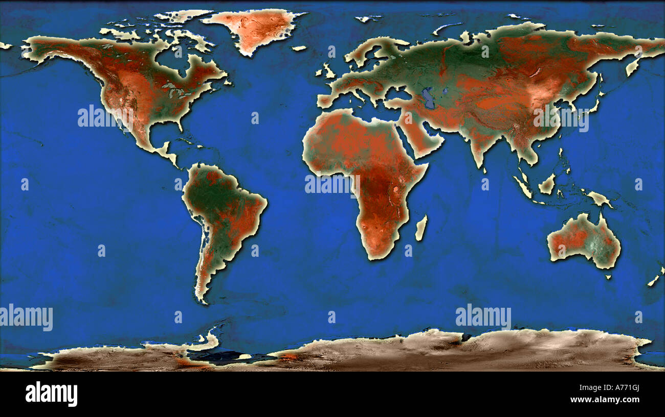 World Map Illustration Stock Photo