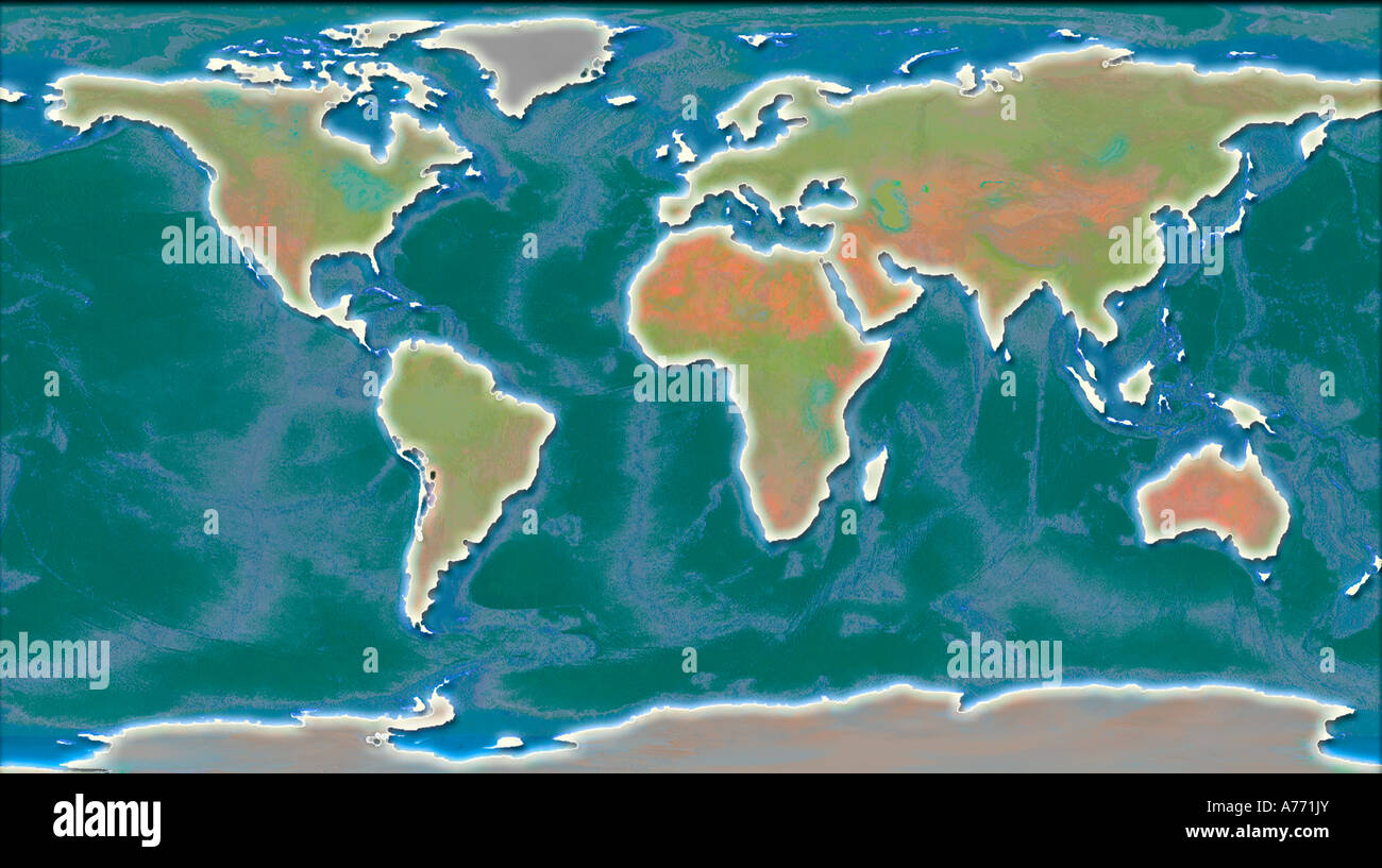 World Map Illustration Stock Photo