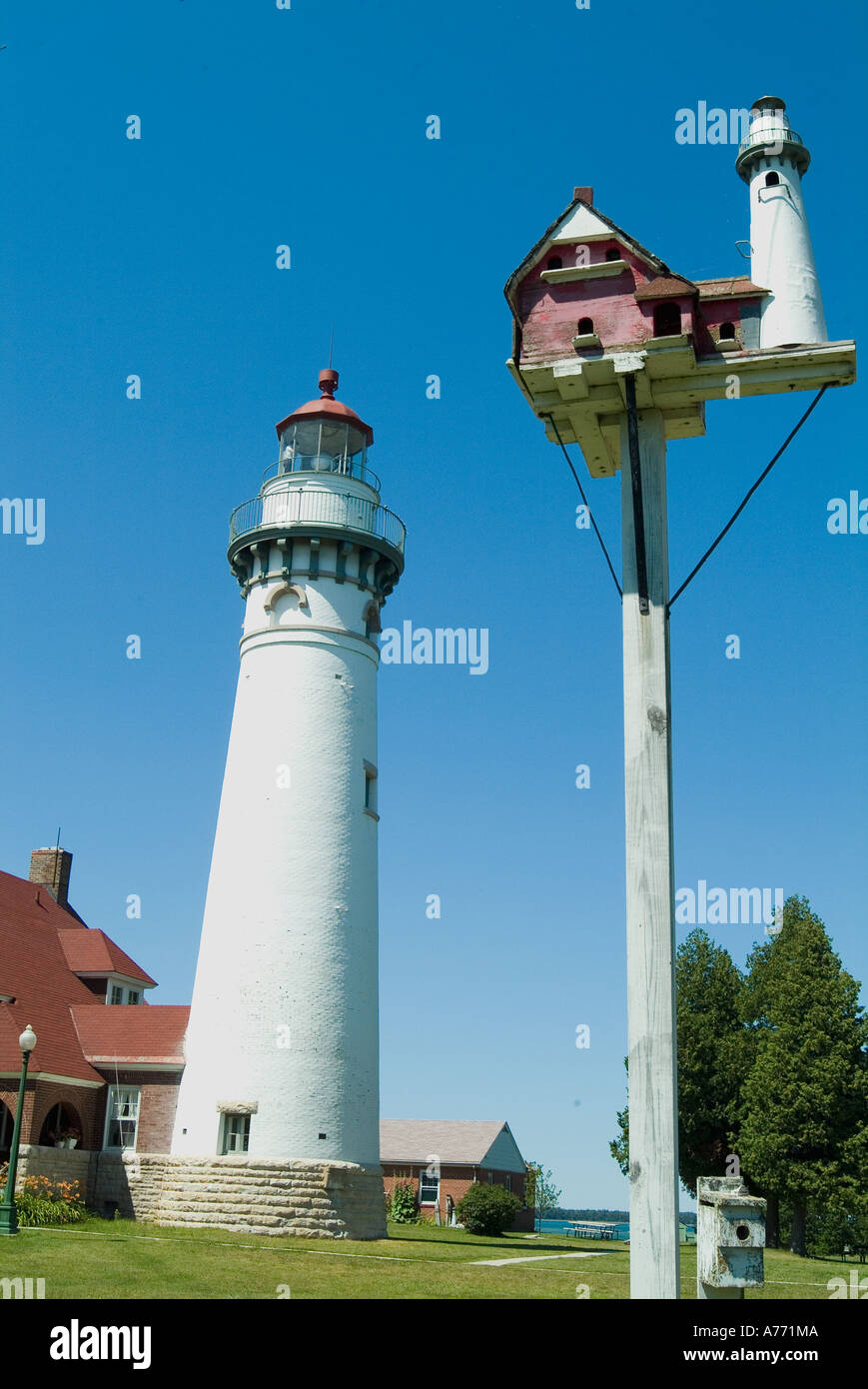 Seul Choix Lighthouse, Michigan, USA Stock Photo