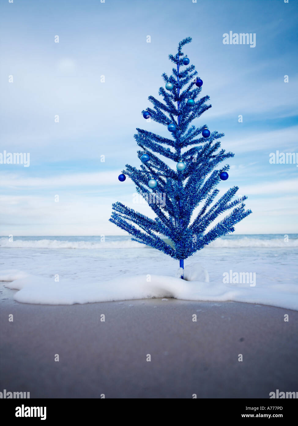 Blue fake christmas tree hi-res stock photography and images - Alamy