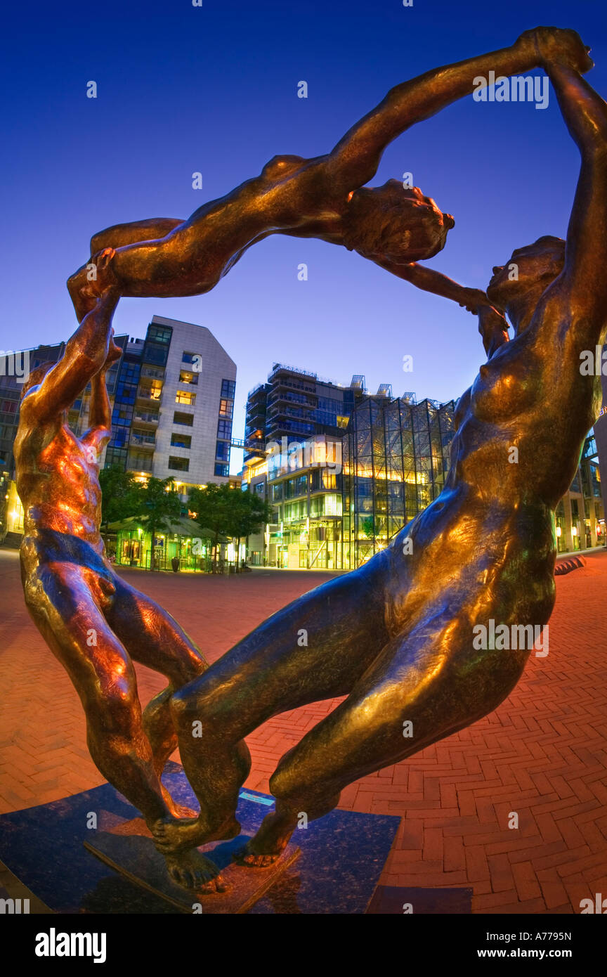 Close-up of a sculpture in Bryggetorget on Aker Brygge, Oslo. Stock Photo