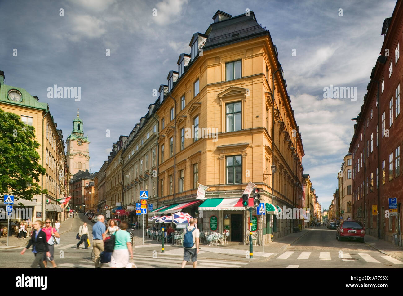 Streets in Gamla Stan, Stockholm. Stock Photo