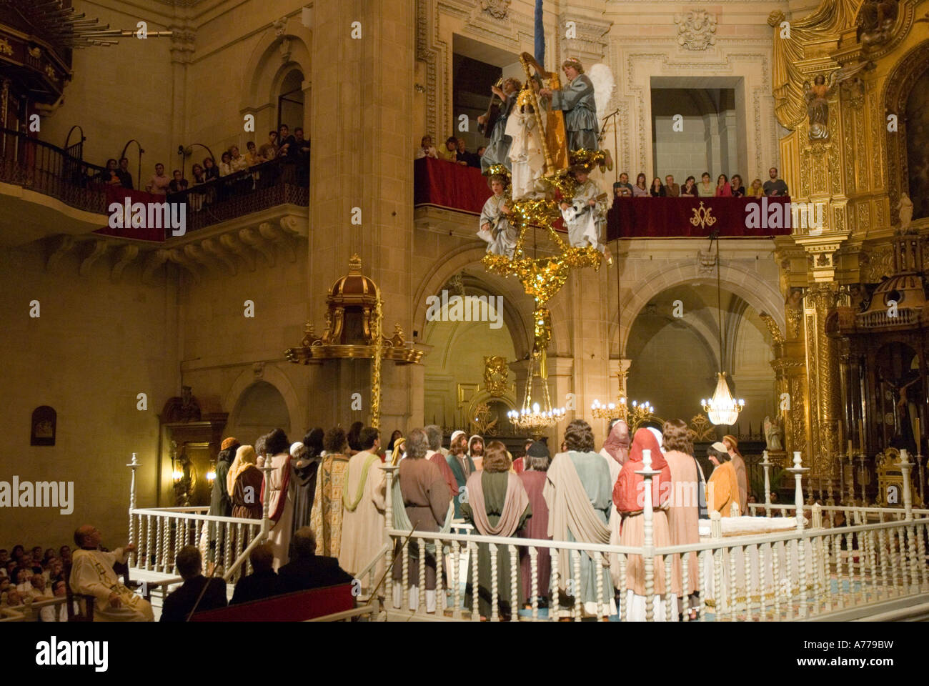 The Elche Mystery Play Santa Maria Basilica ELCHE Alicante province Valencia Autonomous Community Spain Stock Photo