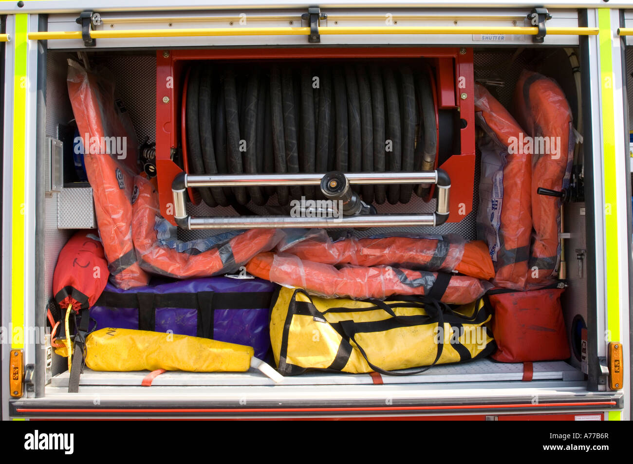 Mid and west wales fire service emergency rescue equipment on tender