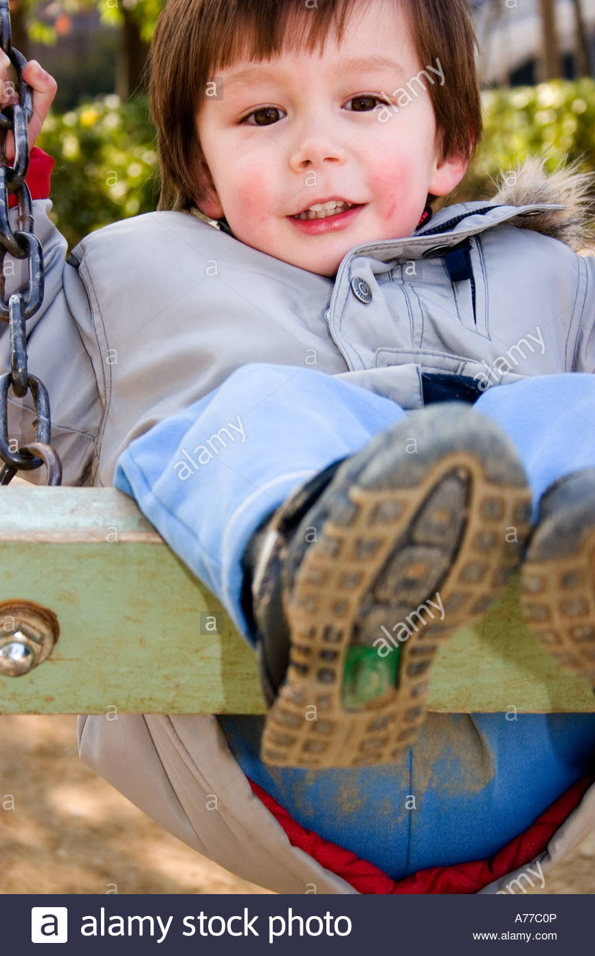 2 Or 3 Year Old Caucasian Child Boy Happily Playing On