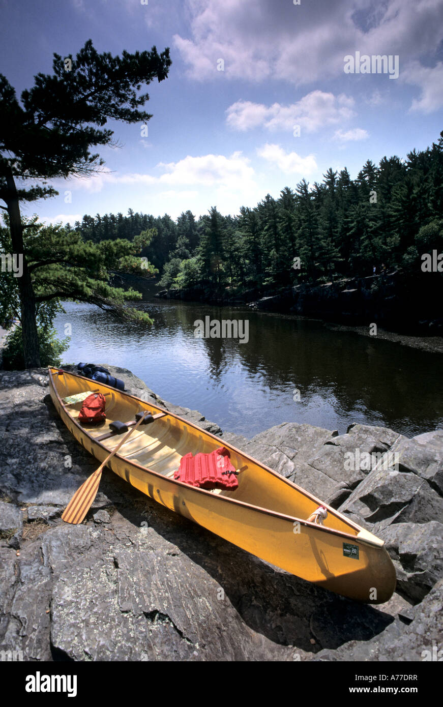 KEVLAR CANOE BUILT BY BOAT DESIGNER JIM MORAN ON THE ST.CROIX WILD AND