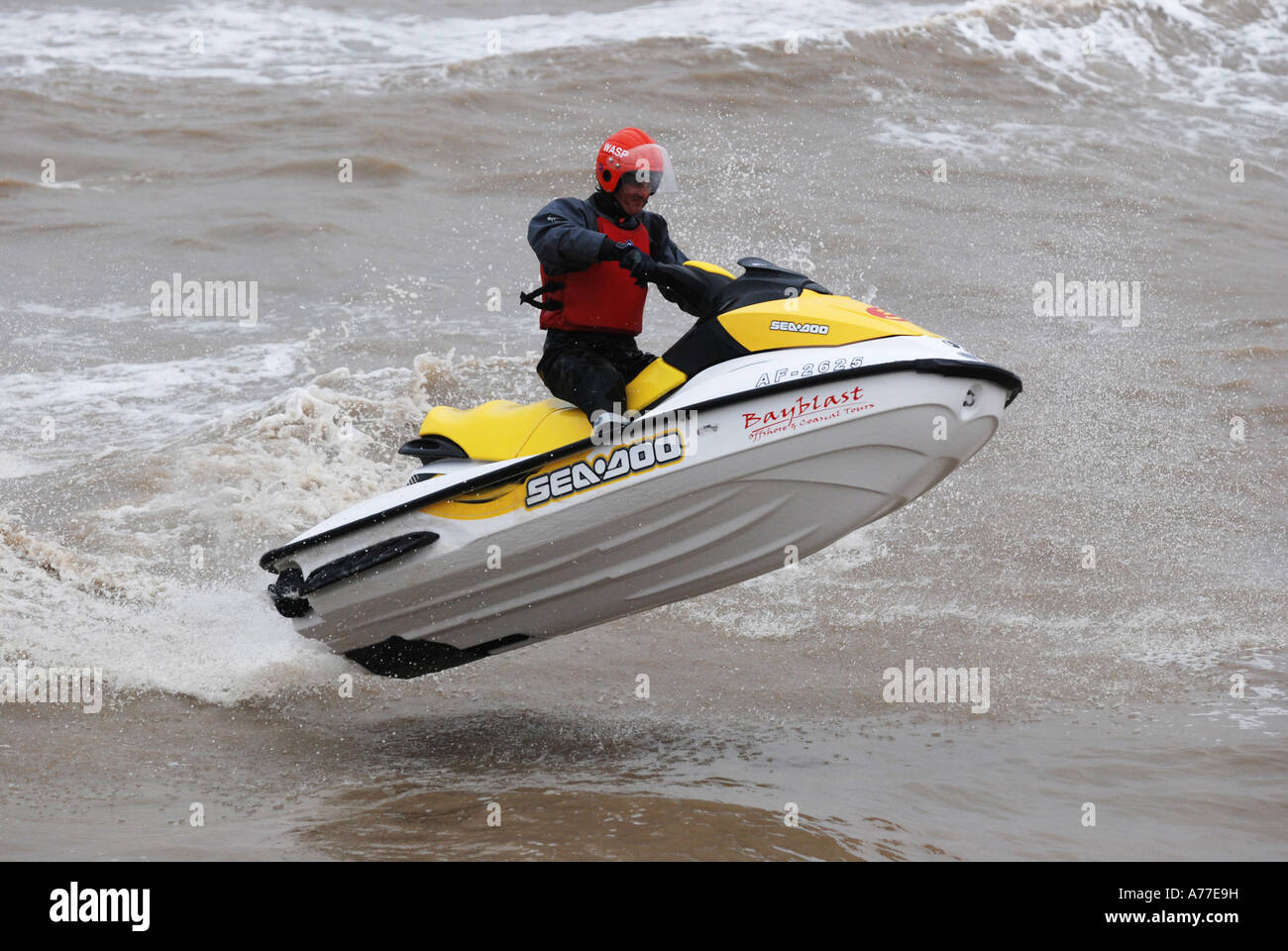 Jet Skiing Whitstable Kent Stock Photo Alamy