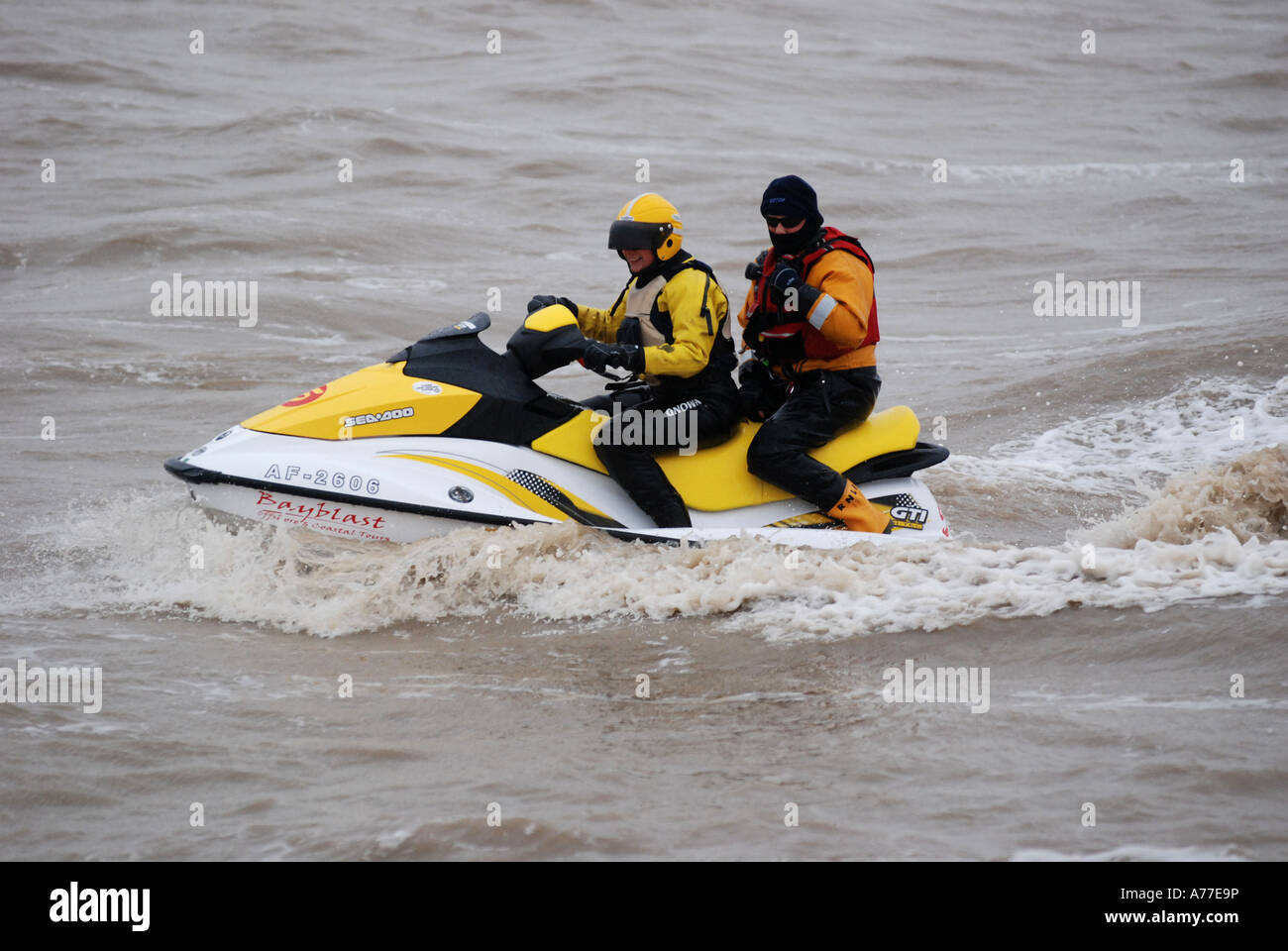 Jet Skiing Whitstable Kent Stock Photo Alamy