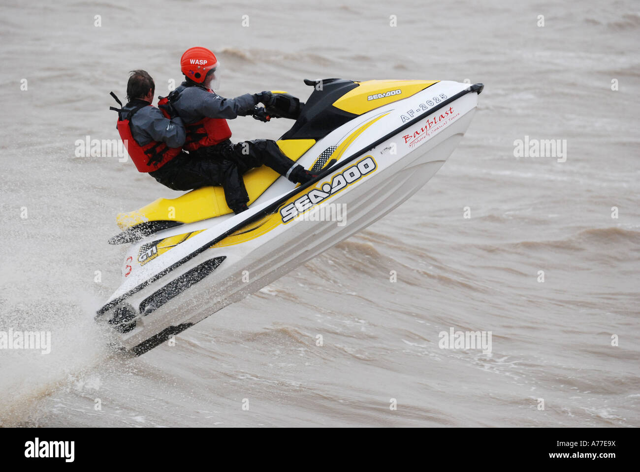 Jet Skiing Whitstable Kent Stock Photo Alamy