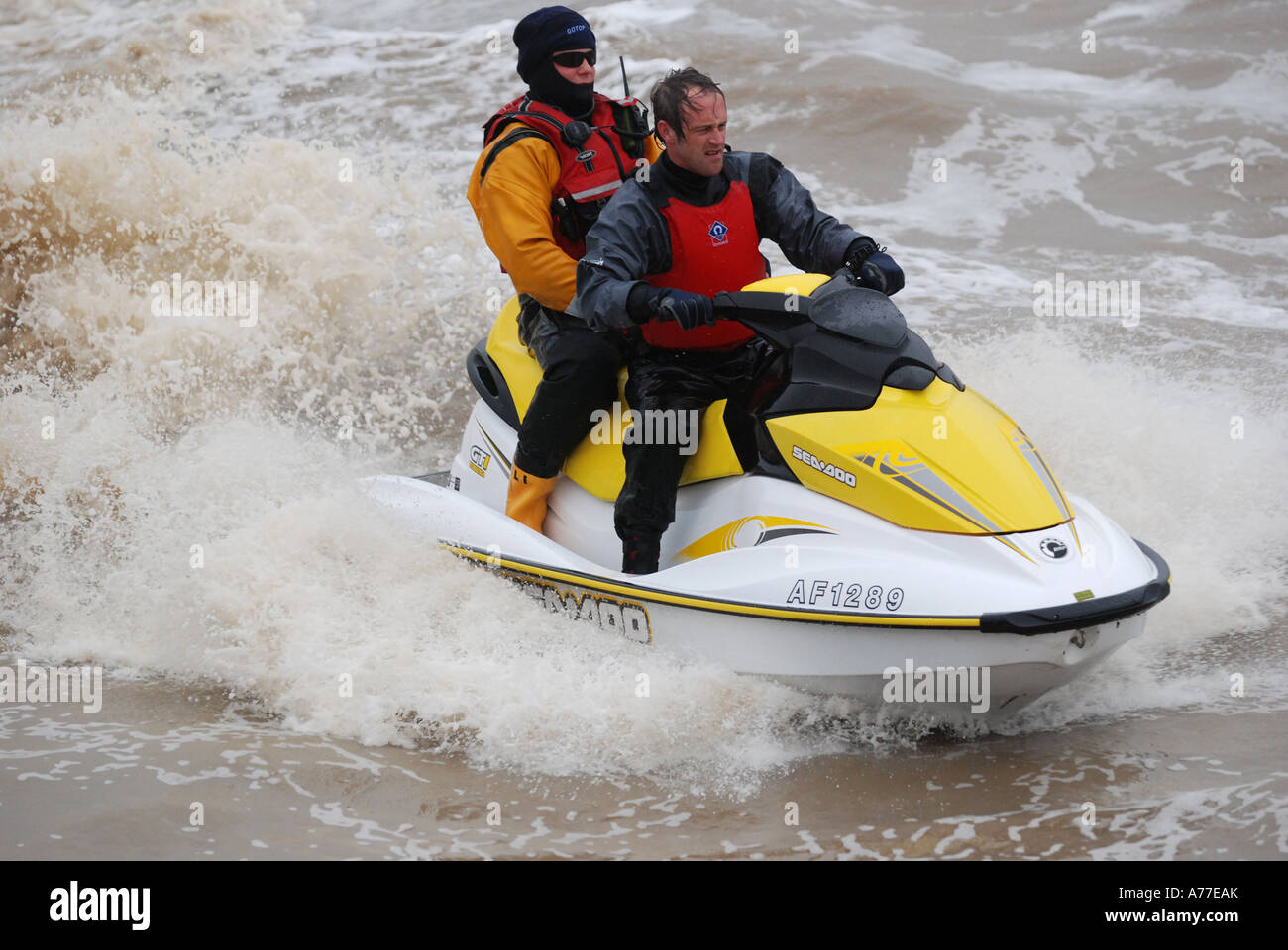 Jet Skiing Whitstable Kent Stock Photo Alamy