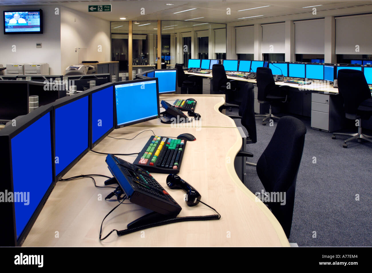 Office interior and dealing room Stock Photo Alamy