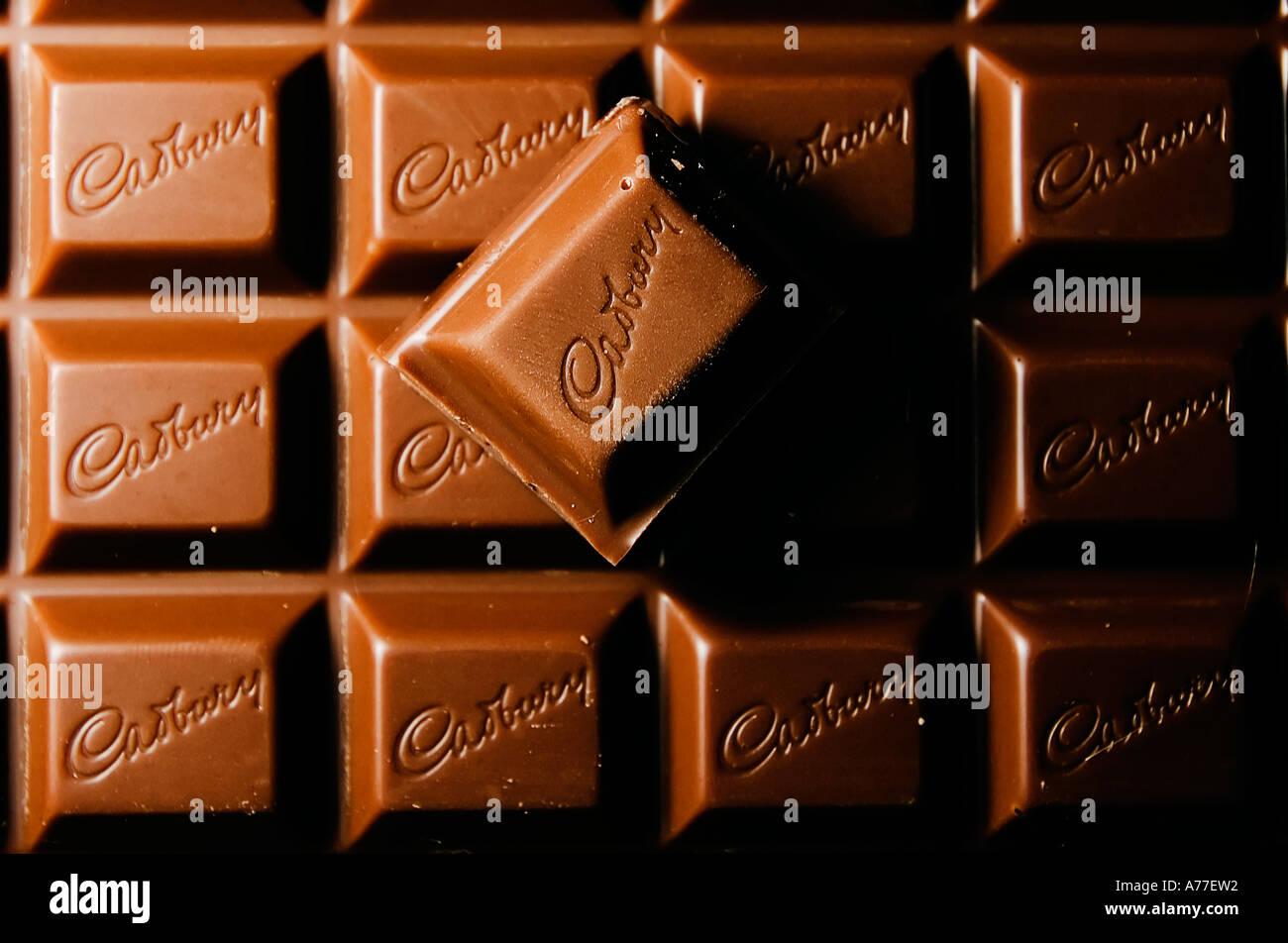 Cadbury Dairy Milk Chocolate Stock Photo