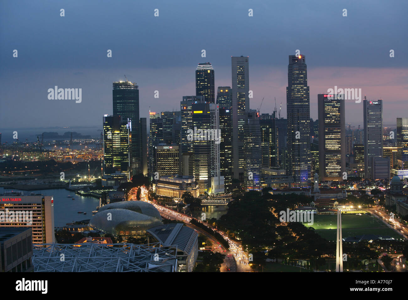 SGP Singapore City Skyline Stock Photo