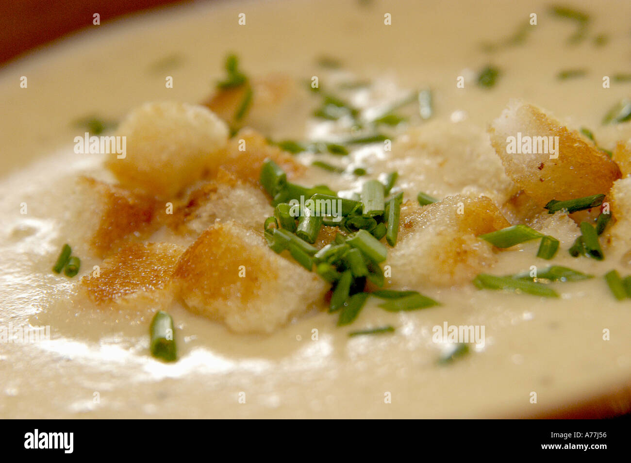 thick creamy soup Stock Photo - Alamy