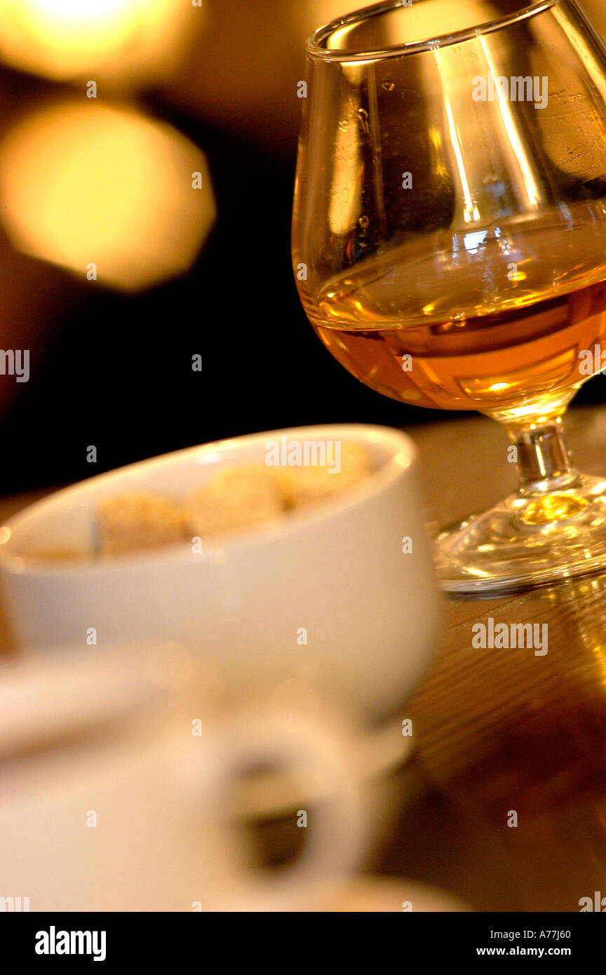 brandy and coffee Stock Photo Alamy