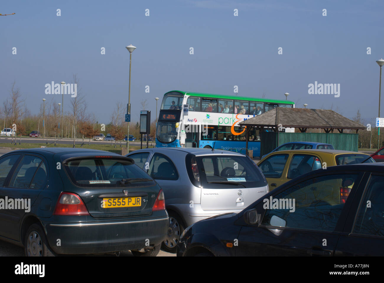 Odd Down park and ride in Bath Park and ride is designed to cut down