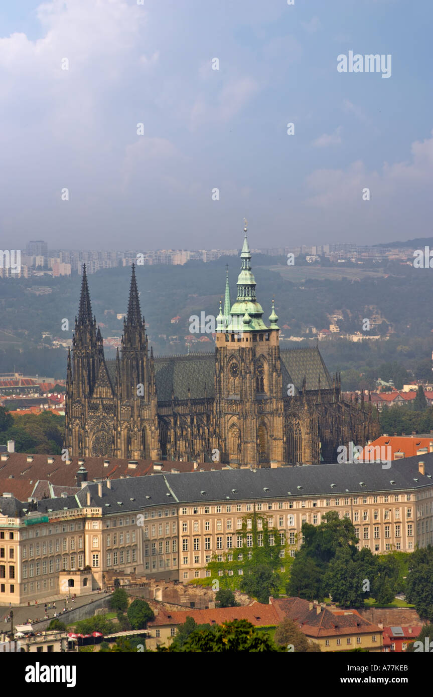 Prague Castle and St Vitus Cathedral Prague Czech Republic Stock Photo
