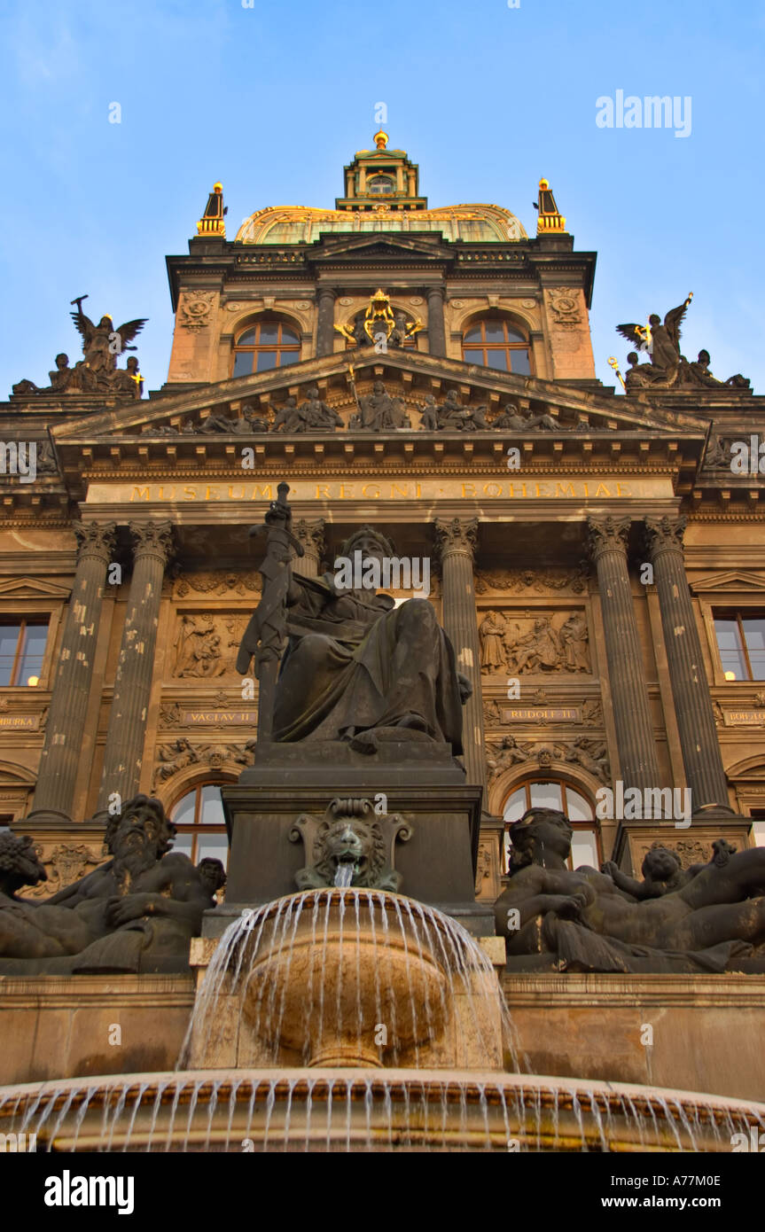 National Museum Wenceslas Square Prague Czech Republic Stock Photo