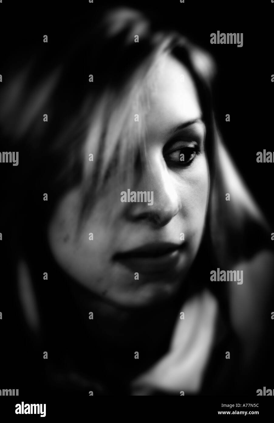 Woman and portrait Black and White Stock Photos & Images - Alamy