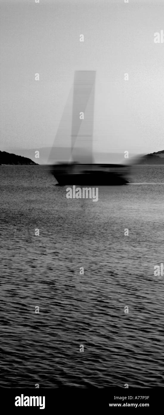 Artistic sailing boat Black and White Stock Photos & Images - Alamy