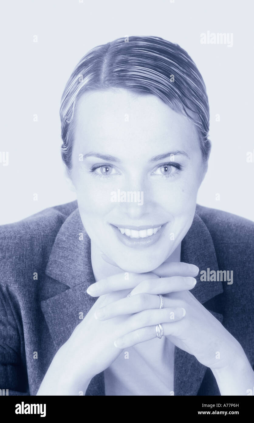executive woman with short hair Stock Photo