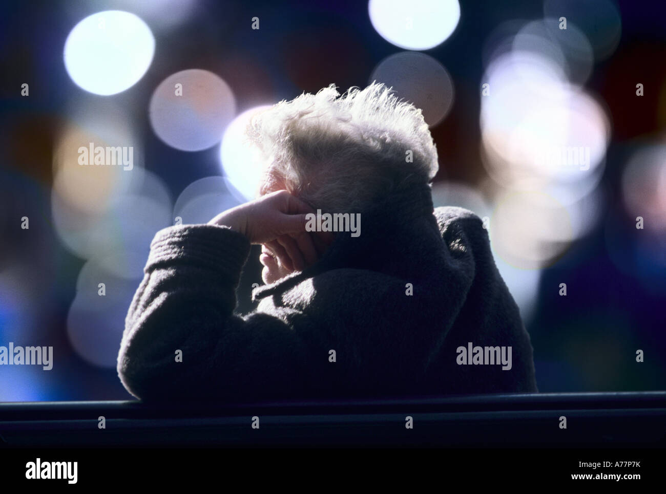 old man on a bench Stock Photo
