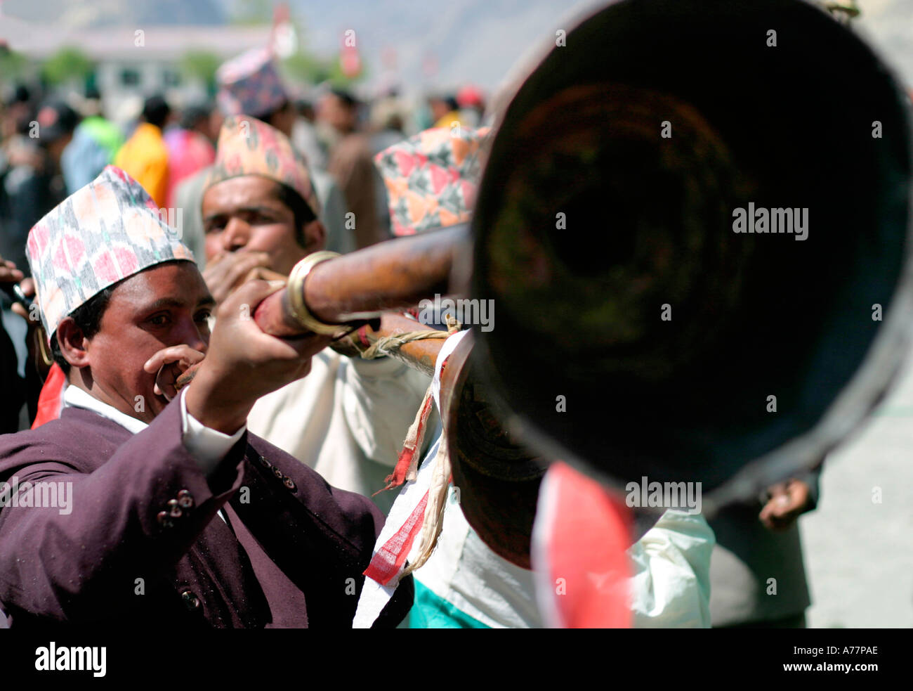 Nepal trumpet hires stock photography and images Alamy