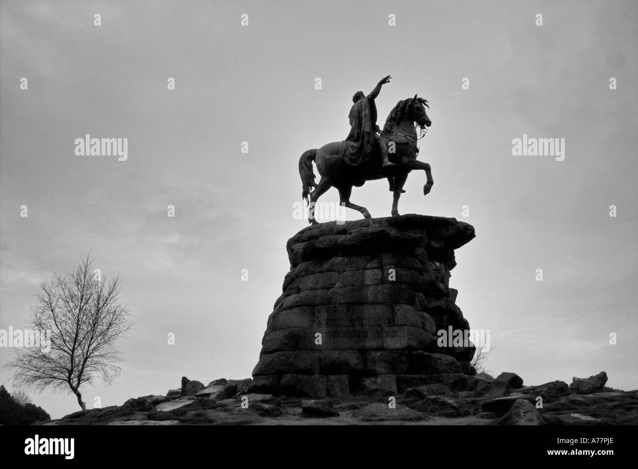 The Copper Horse statue of King III, Windsor Great Park Stock