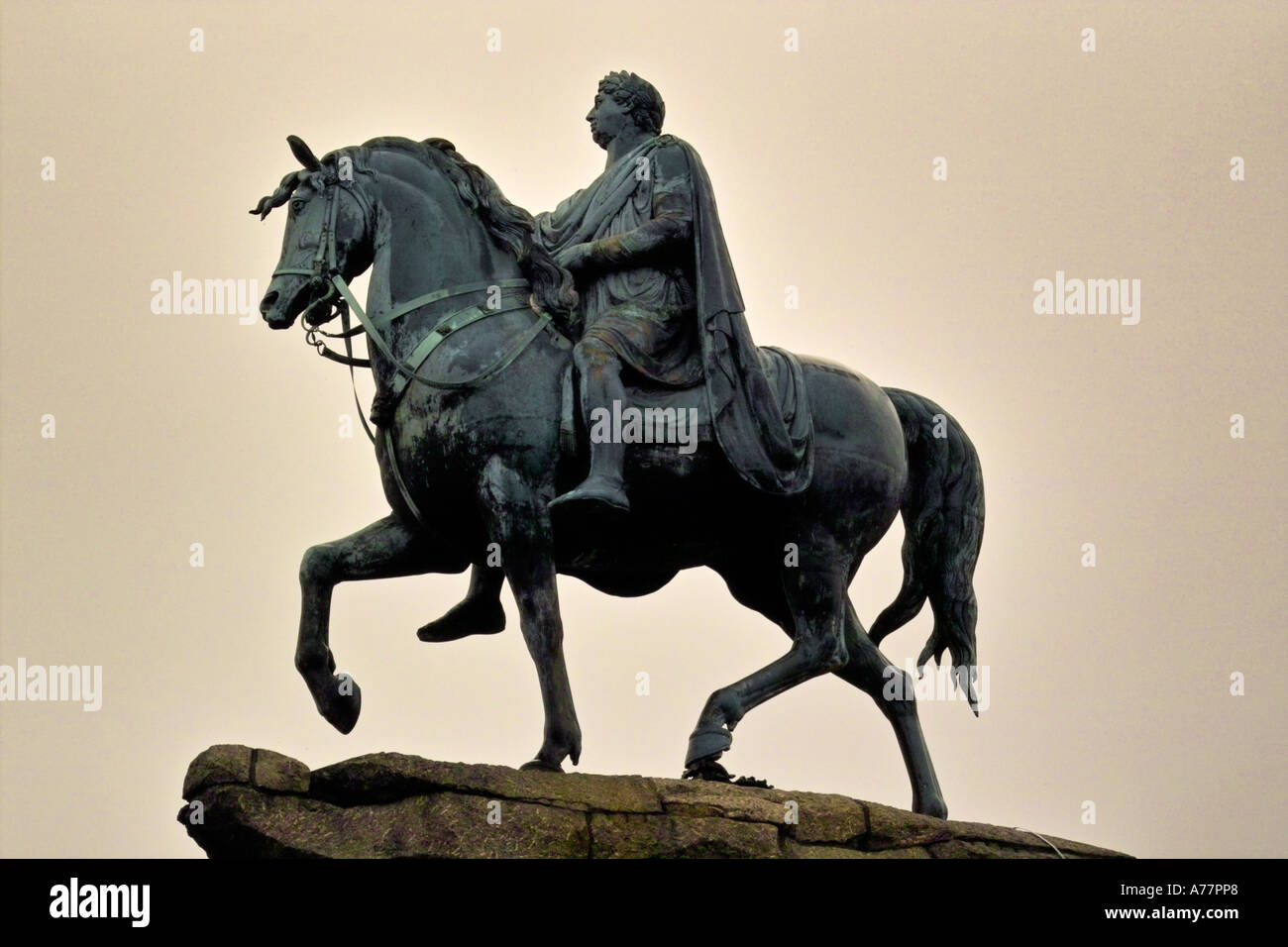 The "Copper Horse" statue of King III, Windsor Great Park Stock
