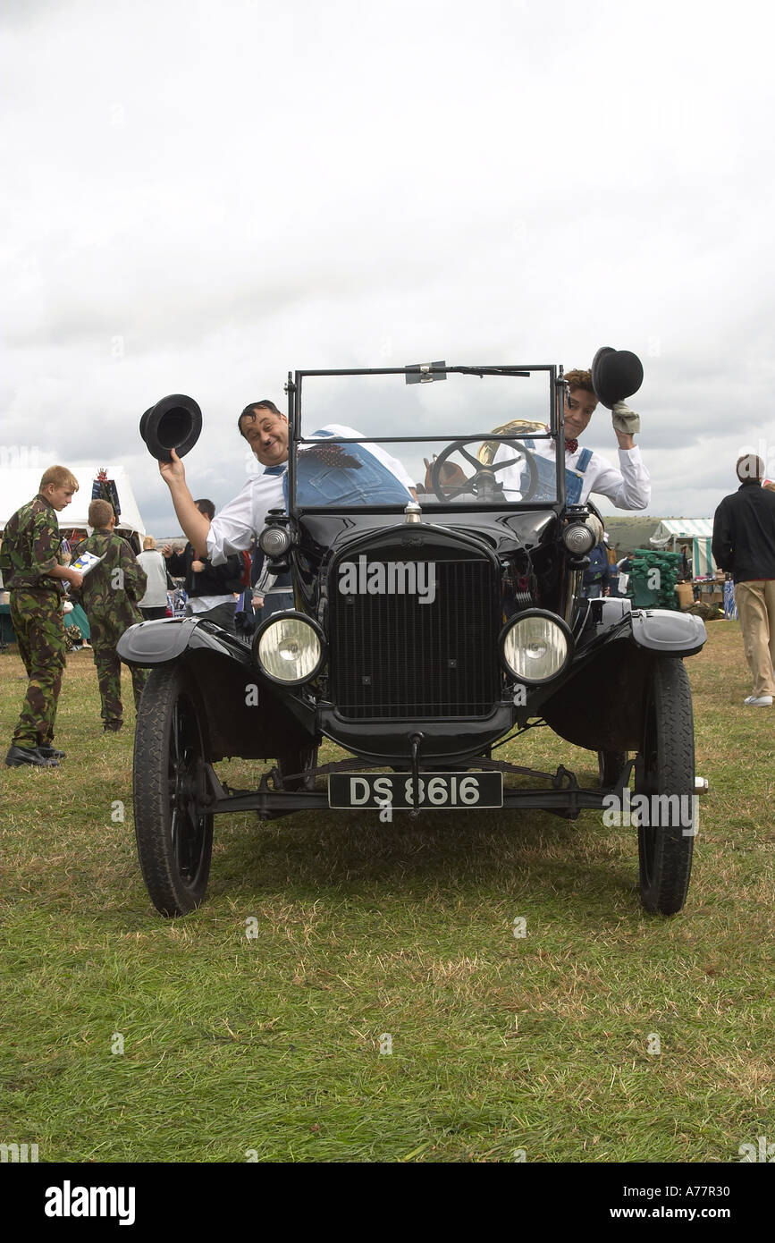 'Jem Frazer' as Olly and 'Graeme Hardy' as Stanley taking a bow a Shoreham Airshow Stock Photo
