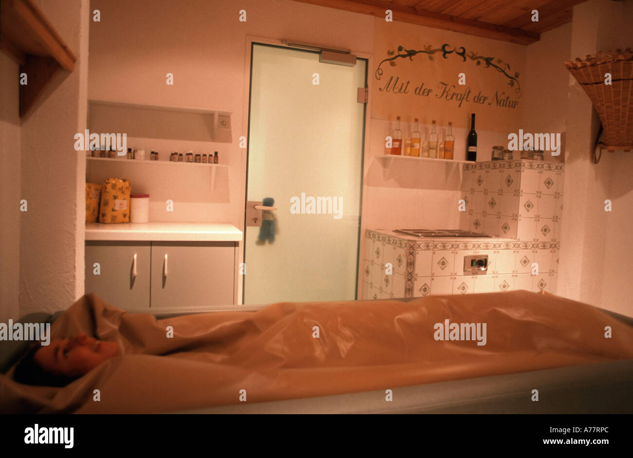 Wellness Indoor Pool Saas Fee Stock Photo - Alamy