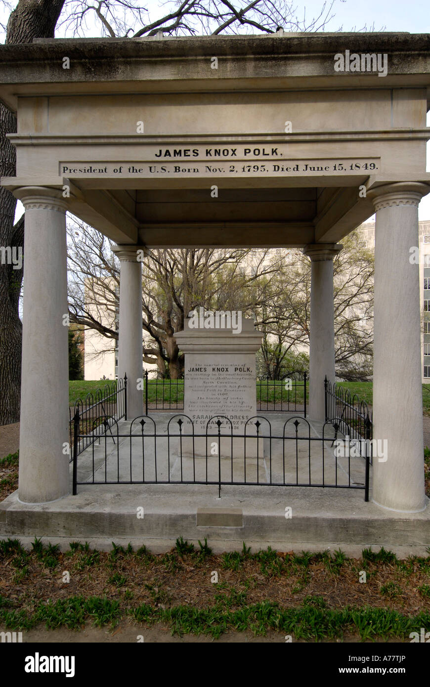 Grave Site of President James Knox Polk and Wife Sarah Childress Polk